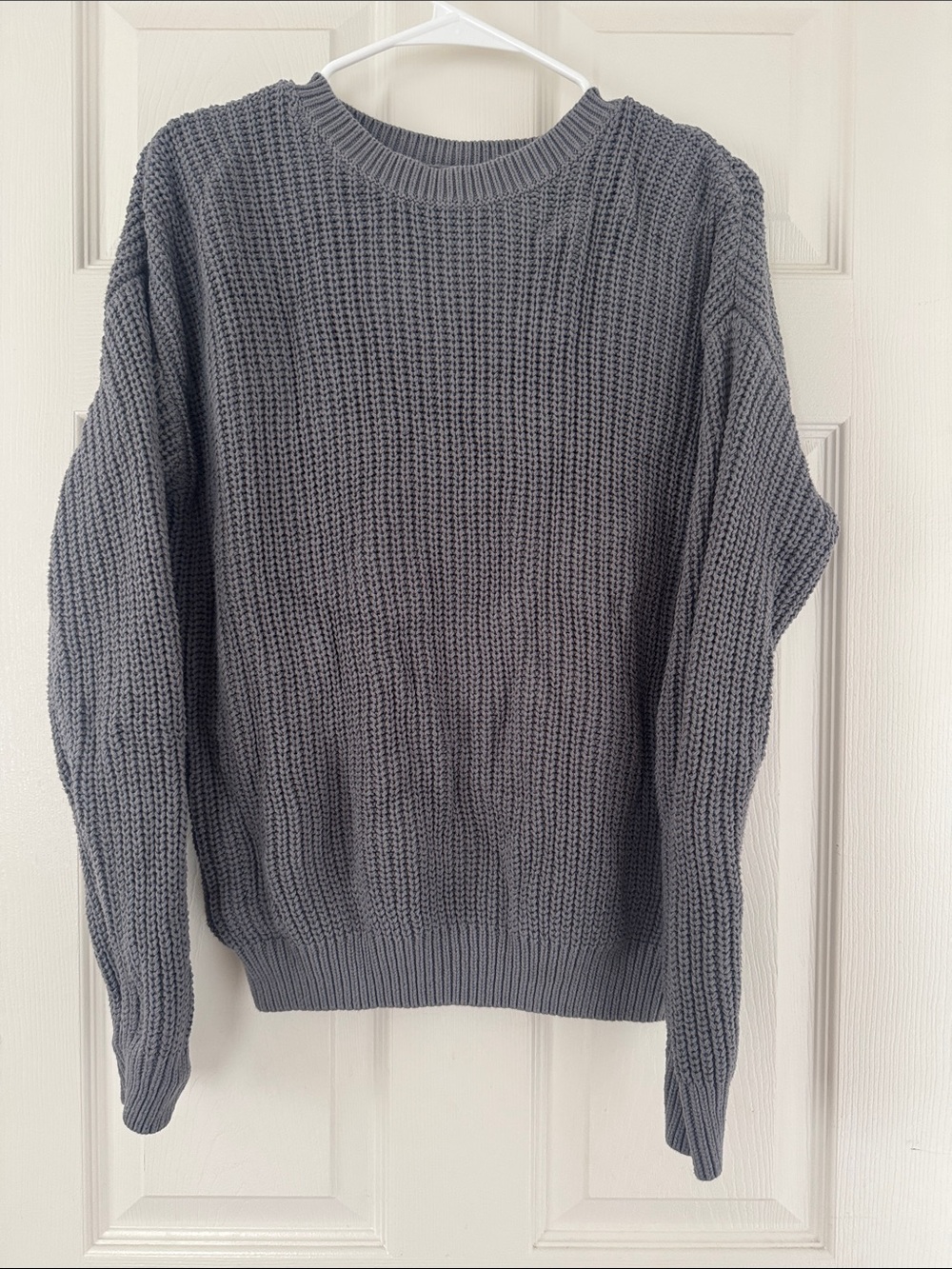Sonoma Chunky Knit Crewneck Sweater in Gray